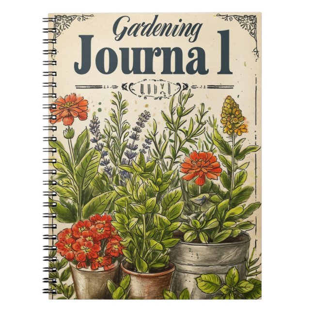 Carnet Herbes vintages de jardinage (Devant)