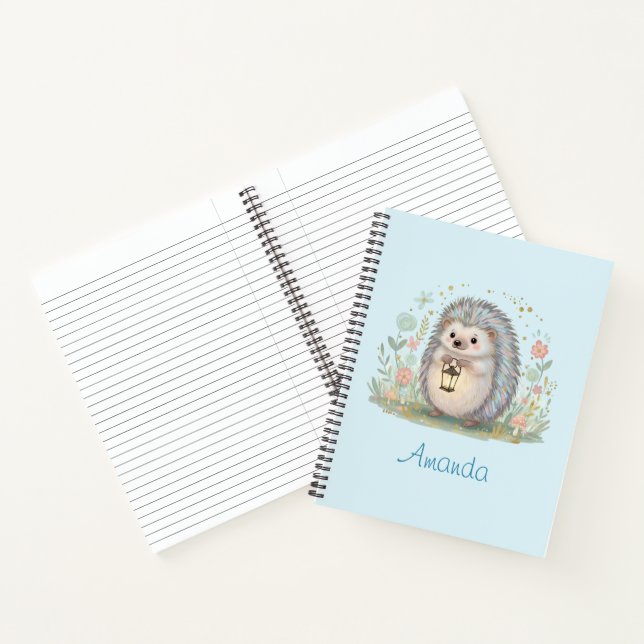 Carnet Hérisson mignon avec lanterne (Intérieur)