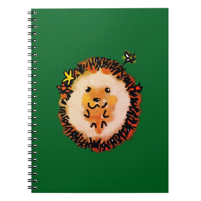 Carnet Hérisson mignon dans les feuilles d'automne (Devant)