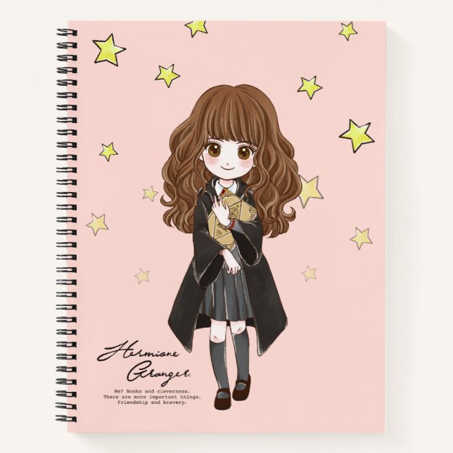 Carnet Hermione Granger aquarelle magique (Devant)