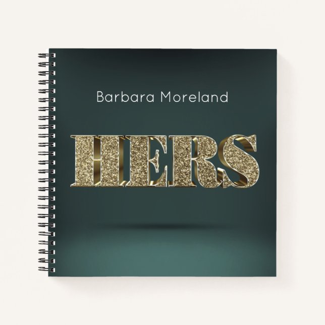 Carnet HERS 3D Or Personnalisés (Devant)