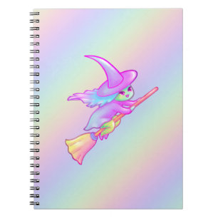 Carnet Heureuse Sorcière Volant Sur Le Dessin De Broomsti