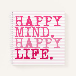 Carnet HEUREUX ESPRIT. BONNE VIE. Citation amusante
