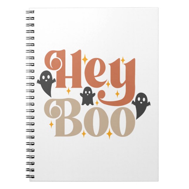Carnet Hey Boo Boho Halloween Hey Boo Ghost (Devant)