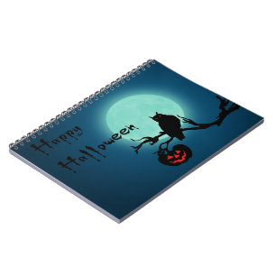Carnet Hialloween Night Citrouille Owl