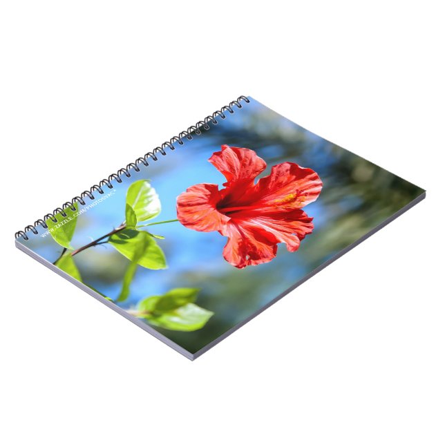 Carnet Hibiscus rouge (Côté gauche)