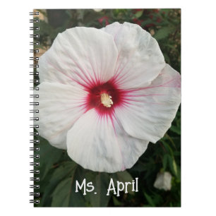 Carnet Hibiscus vif personnalisé Closeup floral