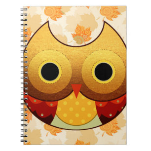 Carnet Hibou adorable d'automne