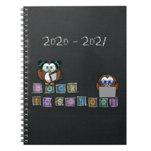Carnet hibou retour à l'école -
