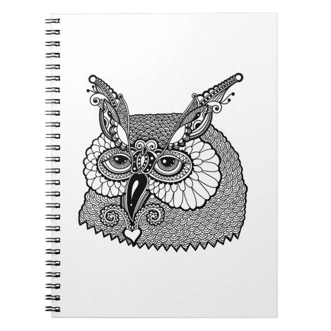 Carnet Hibou Zendoodle principal (Devant)