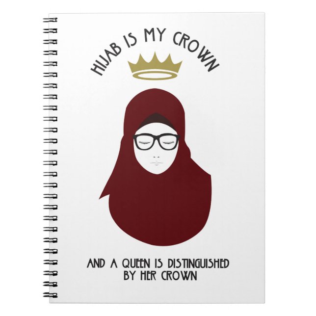Carnet Hijab est ma couronne - bureau - des VERRES (Devant)
