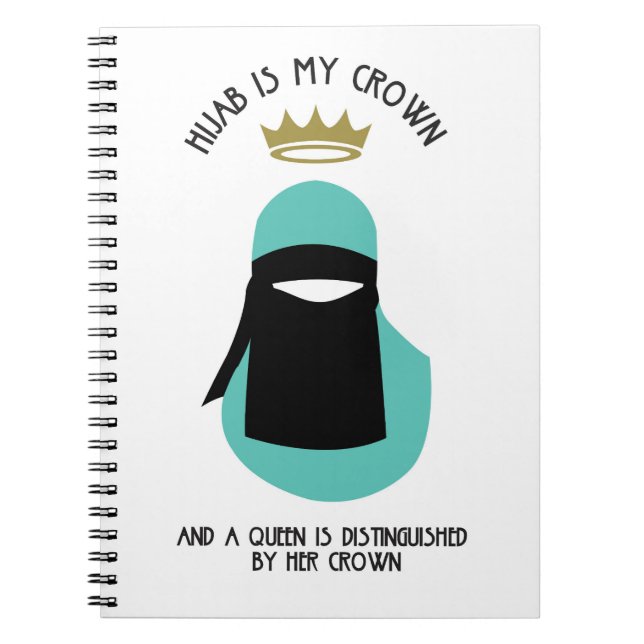 Carnet Hijab est ma couronne - l'AQUA NIQAB SANS VISAGE (Devant)