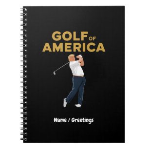 Carnet Hilarious Funny Golf of America Mème Trump Pun