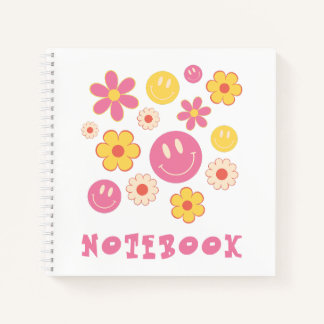 Carnet Hippie Boho Fleurs et Smile Retro