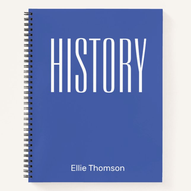 Carnet Histoire de typographie en gras personnalisé Objet (Devant)
