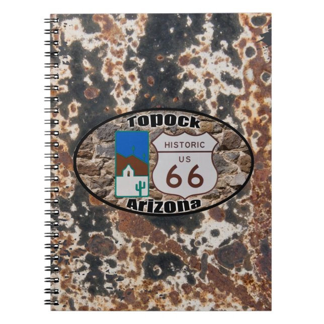 Carnet ~ historique Topock, Arizona de l'itinéraire 66 (Devant)