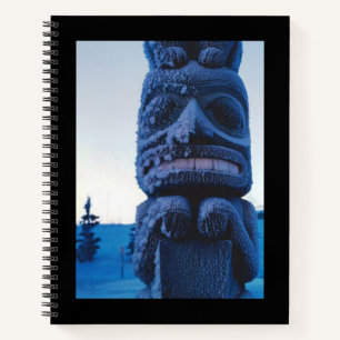 Carnet Hiver Alaska Totem Pole Photo Conçu