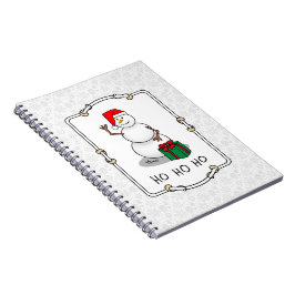 Carnet Ho Ho Joyeux Noël Père Noël mignonne Snowman