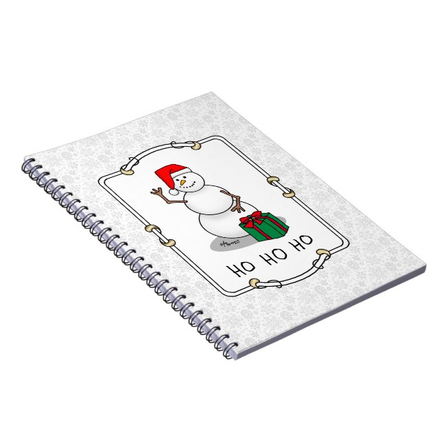 Carnet Ho Ho Joyeux Noël Père Noël mignonne Snowman (Côté Droit)