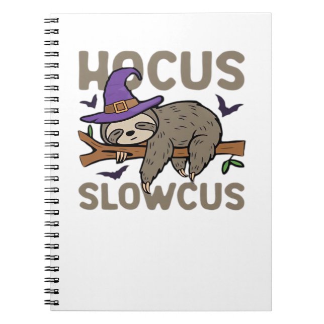 Carnet Hocus Slowcus Funny Halloween Sloth Classic T-Shir (Devant)