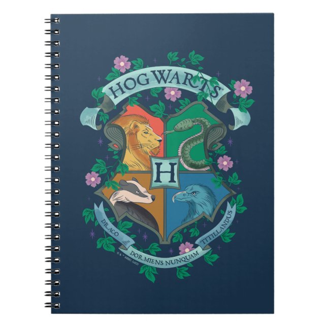 Carnet HOGWARTS™ Floral Crest (Devant)