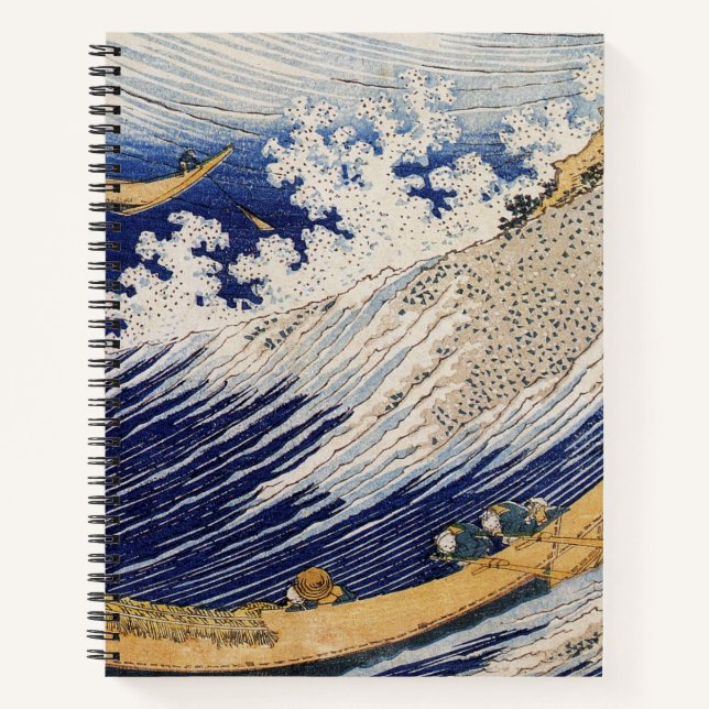 Carnet Hokusai Ocean Waves Sea Boats (Devant)