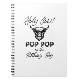 Carnet Holly Cow Pop Pop Du Boy Birthday Highland Cow