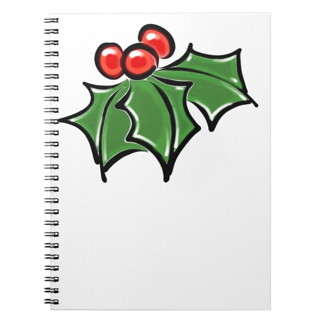 Carnet Holly Feuilles, Holly baies, fun vacances botaniqu (Devant)