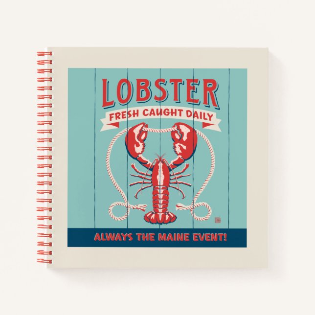 Carnet Homard frais pris tous les jours | Maine (Devant)