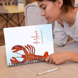 Carnet Homard rouge Nautique Personnalisé
