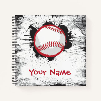 Carnet Home Run Baseball Splatter Design