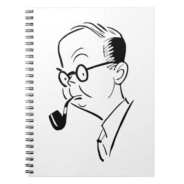 Carnet Homme avec pipe (Devant)