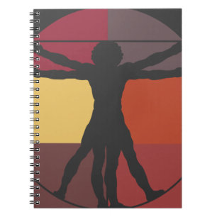 Carnet Homme de Vitruvian de bloc de couleur