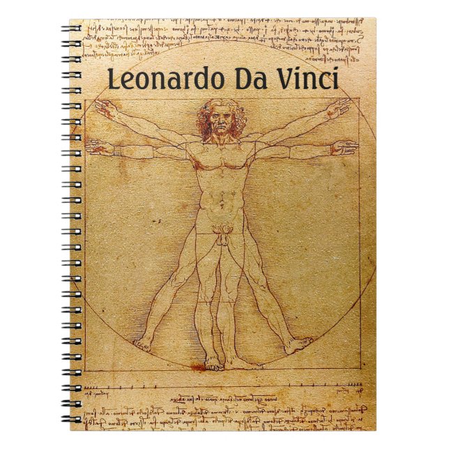 Carnet Homme de Vitruvian par Leonardo da Vinci (Devant)