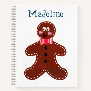 Carnet homme en pain d'épice de Noël personnalisé