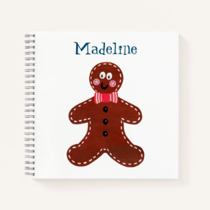 Carnet homme en pain d'épice de Noël personnalisé