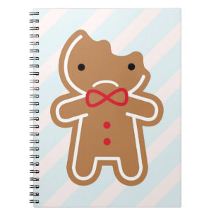 Carnet Homme en pain d'épices de Kawaii triste