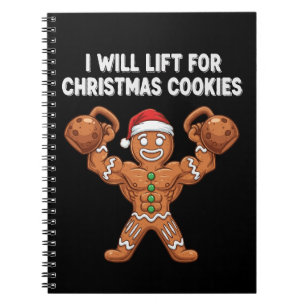 Carnet Homme en pain d'épices drôle qui soulève   Cookies