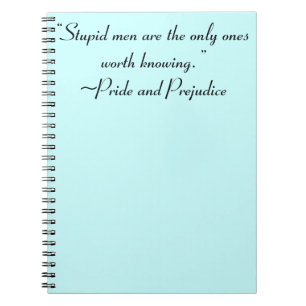 Carnet Hommes Stupides À Connaître Jane Austen Citation