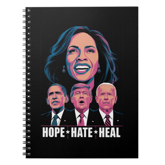 Carnet Hope Hate Heal Rise Kamala 2024 (Devant)
