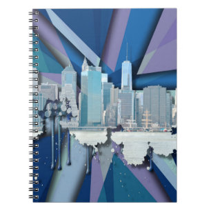 Carnet Horizon 3D bleu de New York City