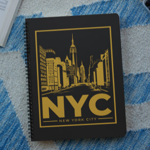 Carnet Horizon de New York – Or et Noir Vintage