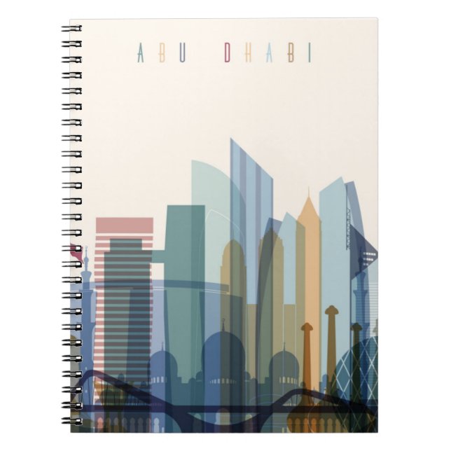 Carnet Horizon de ville d'Abu Dhabi, Emirats Arabes Unis (Devant)