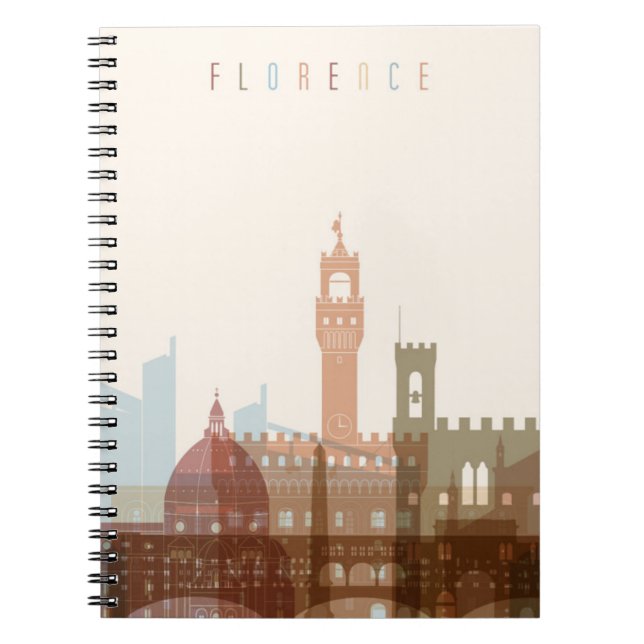 Carnet Horizon de ville de Florence, Italie | (Devant)