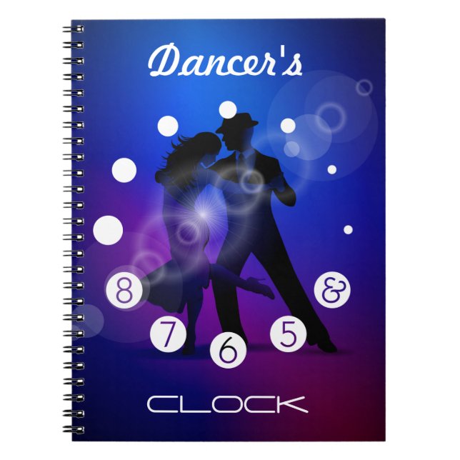 Carnet Horloge de danseur avec des nombres pour danseurs (Devant)
