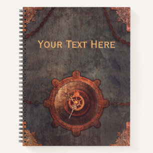 Carnet Horloge rouillée Steampunk