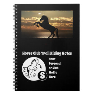 Carnet Horse Club Trail équitation Monogramme Photo
