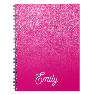 Carnet Hot Pink Luxury Parties scintillant et Ombre