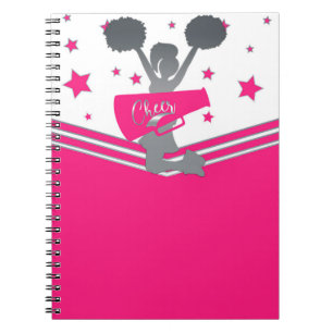 Carnet Hot Rose & White Stars Cheer Cheer Cheer