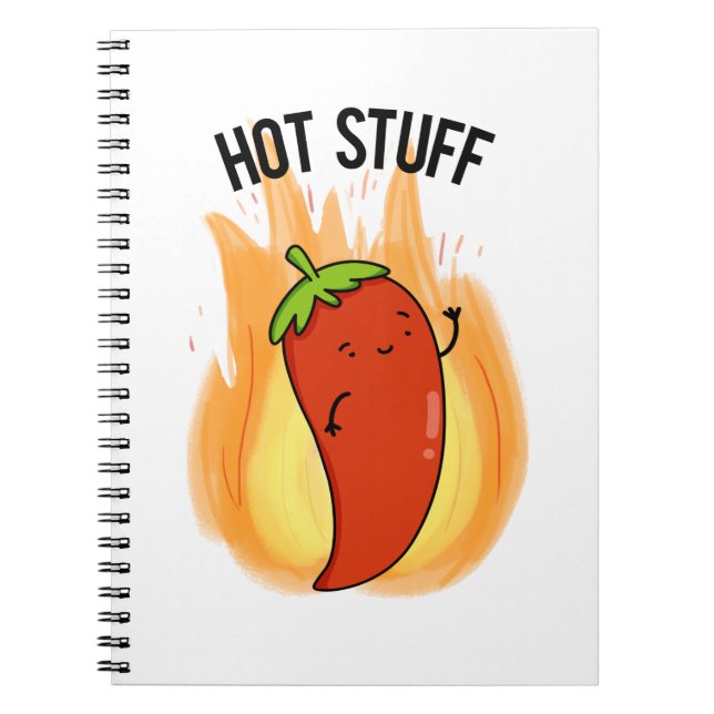 Carnet Hot Stups Funny Red Hot Chili Pepper Pun (Devant)